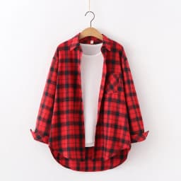 Elegant Design Style Plaid Shirt Women 2026 New Spring Autumn Casual Womens Blouses and Tops Ladies Loose Long Sleeve Blouse