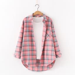 Elegant Design Style Plaid Shirt Women 2026 New Spring Autumn Casual Womens Blouses and Tops Ladies Loose Long Sleeve Blouse