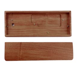 60- QMK VIA Kit 61 64 Rosewood Wooden Case PCB Wrist Rest Plate Kit For MX Mechanical Keyboard Poker Faceu 60 GH60 GK61 GK61X