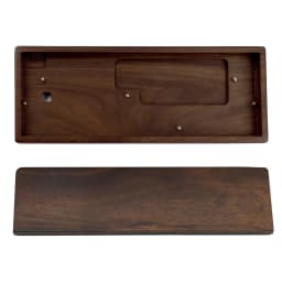 60- QMK VIA Kit 61 64 Rosewood Wooden Case PCB Wrist Rest Plate Kit For MX Mechanical Keyboard Poker Faceu 60 GH60 GK61 GK61X