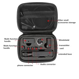 Pocket Camera Portable Case Handbag Handle /Transmitter/ Adapter /Memory-Card Storage Box for DJI Osmo Pocket 2 Camera