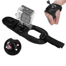 Glove Wrist Band 360 Degree Swivel Rotation Hand Strap Belt Tripod Mount for GoPro Xiaomi Yi OSMO MAX SJCAM SJ4000 SJ5000 Camera