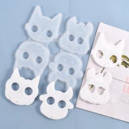 Transparent Silicone Mould Resin Decorative Craft DIY Christmas Owl Cat Pendant Self-defense Keychain Mold Epoxy Resin Molds for