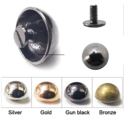 10sets Dome Cap Rivets Studs Round Head Spike Studs Punk Spots Garment Leather Belt Wallet Decor Fasteners Parts DIY Accessories