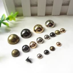 10sets Dome Cap Rivets Studs Round Head Spike Studs Punk Spots Garment Leather Belt Wallet Decor Fasteners Parts DIY Accessories