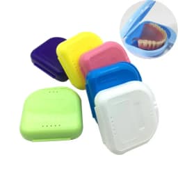 50Pcs Dental False Teeth Appliance Container Storage Case Plastic Denture Bath Box Organizer