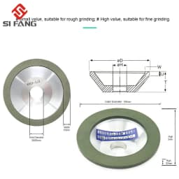 100mm/125mm Diamond Grinding Wheel Cup Grinder Tool for Carbide Cutter Sharpener Accessories 1Pc 150-400#
