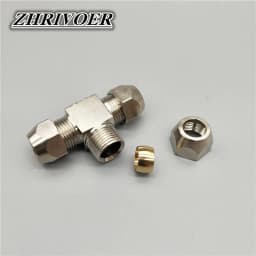 10Pcs Brass Double taper ferrule 4 6 8 10 12 14mm OD Compression Sleeve seal ring fittings Tube centralized lubrication system