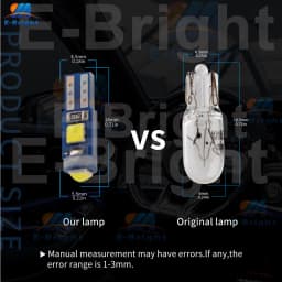 10PCS T5 W3W PCB 3030 3 Led Car Dashboard Bulbs Warming Instrument Lights Indicator 12V DC White Ice Blue Red Green Amber Pink