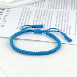 Blue Rope Knots Bracelet Women Lucky Handmade Braided Tibetan Buddhist Adjustable Bracelets Bangles For Men Fashion Jewelry Gift