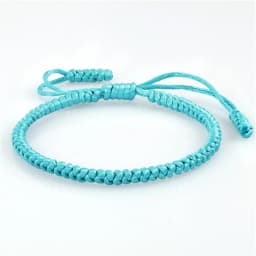Blue Rope Knots Bracelet Women Lucky Handmade Braided Tibetan Buddhist Adjustable Bracelets Bangles For Men Fashion Jewelry Gift