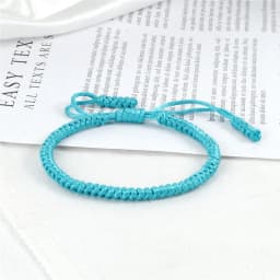 Blue Rope Knots Bracelet Women Lucky Handmade Braided Tibetan Buddhist Adjustable Bracelets Bangles For Men Fashion Jewelry Gift