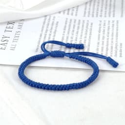 Blue Rope Knots Bracelet Women Lucky Handmade Braided Tibetan Buddhist Adjustable Bracelets Bangles For Men Fashion Jewelry Gift