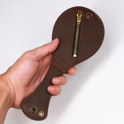 100% Genuine Leather Coin Purse Boston Leather Sap Slap Racket Jacksap Self Defense Tool Multi Function EDC Wallet Waist Bag