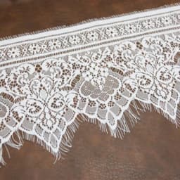 (3 Meters/Lot) 25cm White Eyelash Lace Ribbon Clothing Accessories Lace Material Handmade DIY Trimming Fabric
