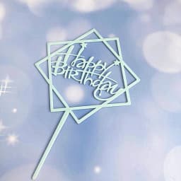 Promotional Happy Birthday Cake Topper Acrylic Gold Mirror Cupcake Topper For Kids Birthday Party Cake Decorations Baby Shower