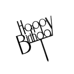Promotional Happy Birthday Cake Topper Acrylic Gold Mirror Cupcake Topper For Kids Birthday Party Cake Decorations Baby Shower