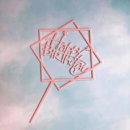Promotional Happy Birthday Cake Topper Acrylic Gold Mirror Cupcake Topper For Kids Birthday Party Cake Decorations Baby Shower