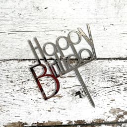 Promotional Happy Birthday Cake Topper Acrylic Gold Mirror Cupcake Topper For Kids Birthday Party Cake Decorations Baby Shower