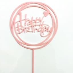 Promotional Happy Birthday Cake Topper Acrylic Gold Mirror Cupcake Topper For Kids Birthday Party Cake Decorations Baby Shower