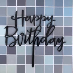 Promotional Happy Birthday Cake Topper Acrylic Gold Mirror Cupcake Topper For Kids Birthday Party Cake Decorations Baby Shower