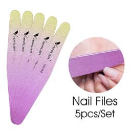 5pcs/set Venalisa Nail File Nail Buffer Nail Tool For Manicure Pedicure Gel Polish Cuticle Remover Nail Art Accessories
