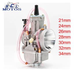Sclmotos- PWK 21 24 26 28 30 32 34mm KEIHI KOSO Carburetor Carb With Power Jet 2T 4T For Yamaha For Kawasaki Cafe Racer Moped