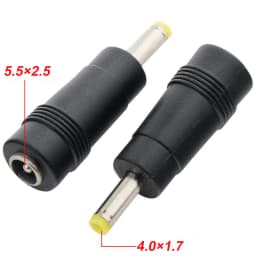 COMPSON 1pcs 5.5 x 2.1/5.5×2.5mm Female to 4.0 x 1.7mm Male DC Connector Power Adapter 5.5 x2.1/5.5×2.5 to 4.0 x 1.7