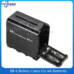 BB-6 Falcon Eyes 6Pcs AA Battery Container Case Replace NP-F970 NP F970 NPF970 Fit LED VIDEO LIGHT Lamp Monitor Panel