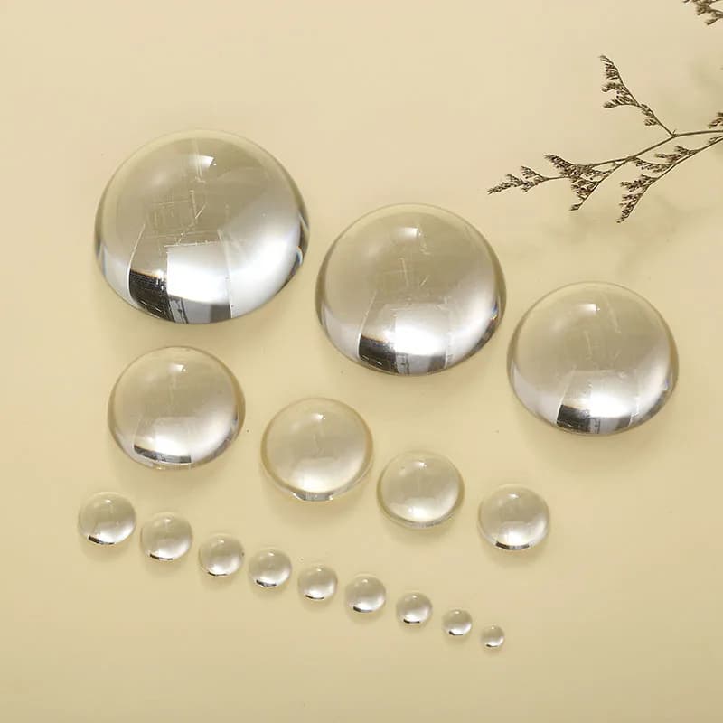 Clear Hemisphere Glass Cabochon 8 10 12 14 16 18 20 25 30mm For Jewelry Making Round Transparent DIY Cameo Pendant Accessories