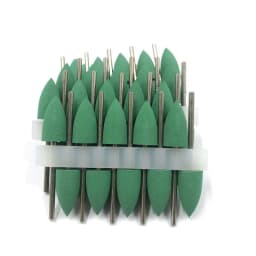 50pcs Grey Green Dental SILICONE Polishers Resin Base Acrylic Polishing Burs New Dental lab burs 2.35mm