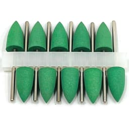 50pcs Grey Green Dental SILICONE Polishers Resin Base Acrylic Polishing Burs New Dental lab burs 2.35mm