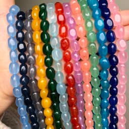 8*11mm Irregular Jades Stone Beads Blue Red Green Pink Grey Purple Loose Beads For Jewelry Making Diy Bracelet Accessories 15''