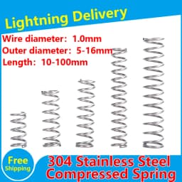 Stainless Steel Compression Spring 304 SUS Compressed Spring Wire Diameter 1.0mm Y-Type Rotor Return Spring 10PCS