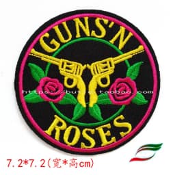 Adhesive embroidered cloth with A218 skeleton ghost Rose Rose rock punk band badge dress patch Decal