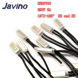 1-20Pcs Javino KSD9700 250V 5A 15~155 Degree Bimetal Disc Temperature Switch Normal Close Closed Thermostat Thermal Protector