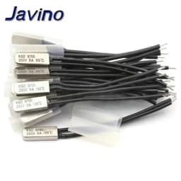 1-20Pcs Javino KSD9700 250V 5A 15~155 Degree Bimetal Disc Temperature Switch Normal Close Closed Thermostat Thermal Protector