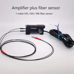 Cloweit Fiber Optic Photoelectric Amplifer Sensor Din Rail Mount for Diffuse Through Beam M3 M4 Fiber Optics E3X-NA11 E3X-NA41
