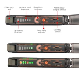 Cloweit Fiber Optic Photoelectric Amplifer Sensor Din Rail Mount for Diffuse Through Beam M3 M4 Fiber Optics E3X-NA11 E3X-NA41