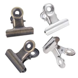 5pcs Binder Clips Middle size Metal Round Clamp Paper Antique Bronze/Silver/Red Brass/Black Bills Home Office School 32mmx30mm
