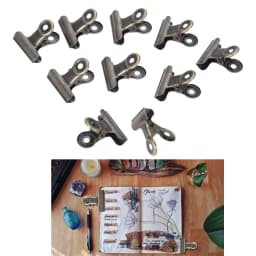 5pcs Binder Clips Middle size Metal Round Clamp Paper Antique Bronze/Silver/Red Brass/Black Bills Home Office School 32mmx30mm