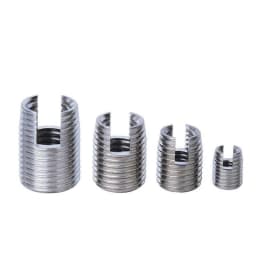 M2 M3 M4 M5 M6 M8 M10 Stainless Steel 302 Style Threaded Metal Thread Repair Insert Self Tapping Inserts Slotted Screw Threaded