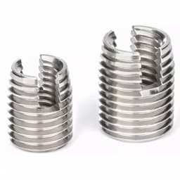 M2 M3 M4 M5 M6 M8 M10 Stainless Steel 302 Style Threaded Metal Thread Repair Insert Self Tapping Inserts Slotted Screw Threaded