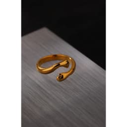 Yhpup New Design Embrace Ring Stainless Steel Jewelry Women 18 K Plated Metal Texture Gold Occident Accessories кольцо женское