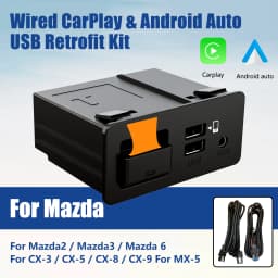 CarPlay and Android Auto USB Media Hub Retrofit Kit for Mazda, Support Mazda 3/6/CX5/CX3/CX9-TK78 66 9U0C K1414 C922 V6 605A