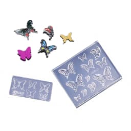 SNASAN Cute Butterfly Bow Bear Silicone Mould Nail Art Earrings DIY Tool UV Epoxy Resin Box Silicone Mold