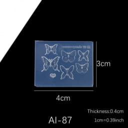 SNASAN Cute Butterfly Bow Bear Silicone Mould Nail Art Earrings DIY Tool UV Epoxy Resin Box Silicone Mold