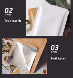 200PCS Kraft/White Paper Open Top Bag DIY Coffee Tea Powder Soap Chocolate Candy Spice Heat Sealing Customize Packaging Pouches