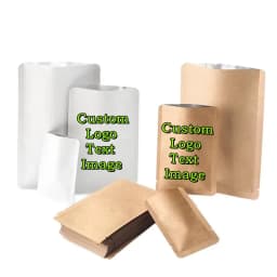 200PCS Kraft/White Paper Open Top Bag DIY Coffee Tea Powder Soap Chocolate Candy Spice Heat Sealing Customize Packaging Pouches