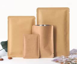 200PCS Kraft/White Paper Open Top Bag DIY Coffee Tea Powder Soap Chocolate Candy Spice Heat Sealing Customize Packaging Pouches
